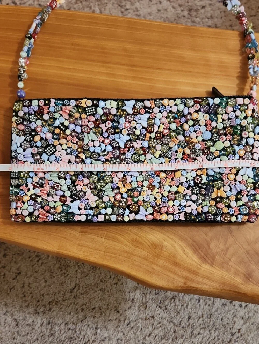 Multicolor Beaded Floral Evening Clutch